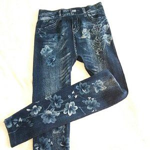 Super Cute Jeans-Look-Alike Knit Leggings